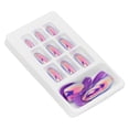 thumbnail image 4 of 24pcs Fashionable  Nails, Detachable Bright Color False Nail Patch Full Cover Nail Art Tips, 4 of 8