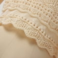 thumbnail image 5 of JIAYUE Womens Swimwear Cover-Ups Crochet V Neck Short Sleeve Hollow Solid Color Comfortable Drawstring Crop Shirt Sexy Beachwear Lace Up Bathing Suit Cover Up Top, 5 of 7