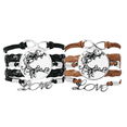 thumbnail image 1 of Flor patrón de moderna decoracion barroca Pulsera pareja de cuerdas de cuero Unbranded M, 1 of 3