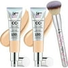 IT Cosmetics CC Cream Full Coverage SPF 50 Duo Heart Brush Women's A455013