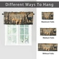 thumbnail image 6 of Rustic Deer Window Curtains Valances Forest Tree Retro Barn Door Wildlife Animal Wooden Planks Rod Pocket Window Valance for Living Room Bathroom Bedroom Kitchen 54 by 18 in, 1 Panel, 6 of 6