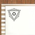 thumbnail image 2 of Printtoo R-40 Swirl Border Triangle O Alphabet Monogram Initial Self Inking Rubber Stamp Office Stationary, 2 of 6