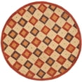 thumbnail image 4 of Safavieh  Handmade Checkers Beige/ Rust Wool Rug (4' x 6'), 4 of 5
