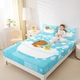 thumbnail image 3 of Erosebridal Cartoon Capybaras Full Size Sheets For Capybara Lovers,Funny Mouse Rodent Kawaii Yellow Duck Bed Sheets For Kids 4 Pieces, 3 of 6