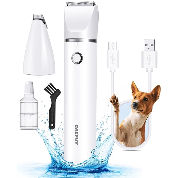 Recortadora de patas Casfuy inalámbrica para perros con doble cuchilla recargable por USB