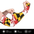 thumbnail image 3 of Women Men Sun Protection Garden Sleeves Maryland Flag Cooling Protective Arm Sleeves With Thumb Hole, 3 of 6