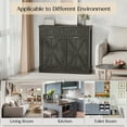 thumbnail image 2 of Tolead Wood Double Tilt Out Trash Cabinet, Recycling Cabinet with Hideaway Drawer, Gray, 2 of 7