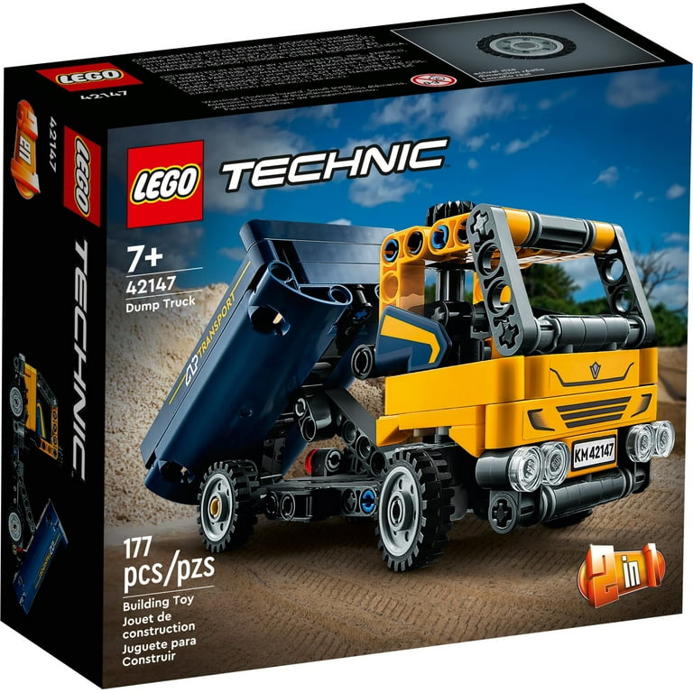 LEGO Technic Dump Truck 2in1 Toy Building Set, Model Construction Vehicle  and Excavator Digger Kit, Engineering Building Toys for Back to School,  Gift