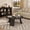 Black embossed, variant on Modern Farmhouse Round Coffee Table – 33.5'' Wooden Center Table with 3 Sturdy Inclined Legs – Easy to Assemble – Ideal for Living Room, Bedroom, Sofa Side – White Embossed Finish