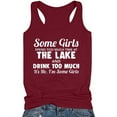 thumbnail image 4 of Qertyioot Women's Drinking Tank Tops Adult Girls Graphic Racerback Tanks Vest, 4 of 5