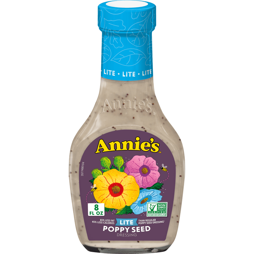Annie's Lite Poppy Seed Salad Dressing, NonGMO, 8 fl oz