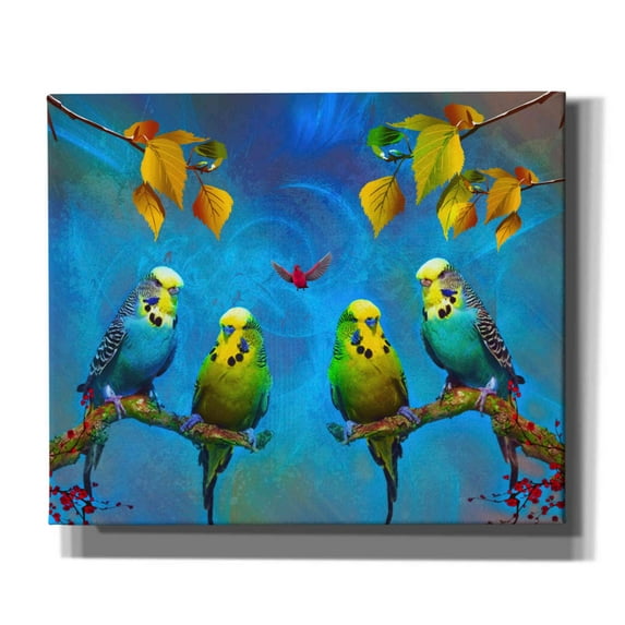 Epic Graffiti 'Color Birds' by Ata Alishahi, Giclee Canvas Wall Art, 24"x20"