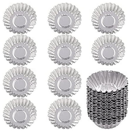 

Clepra Tartlet Molds 100 Pieces of Egg Tart Mold for Pudding Muffins Cakes Biscuits