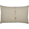 thumbnail image 4 of VHC Brands Grace Grain Sack Text Chambray Cotton Farmhouse Bedding Stenciled 22x14 Filled Pillow, Natural Tan, 4 of 6