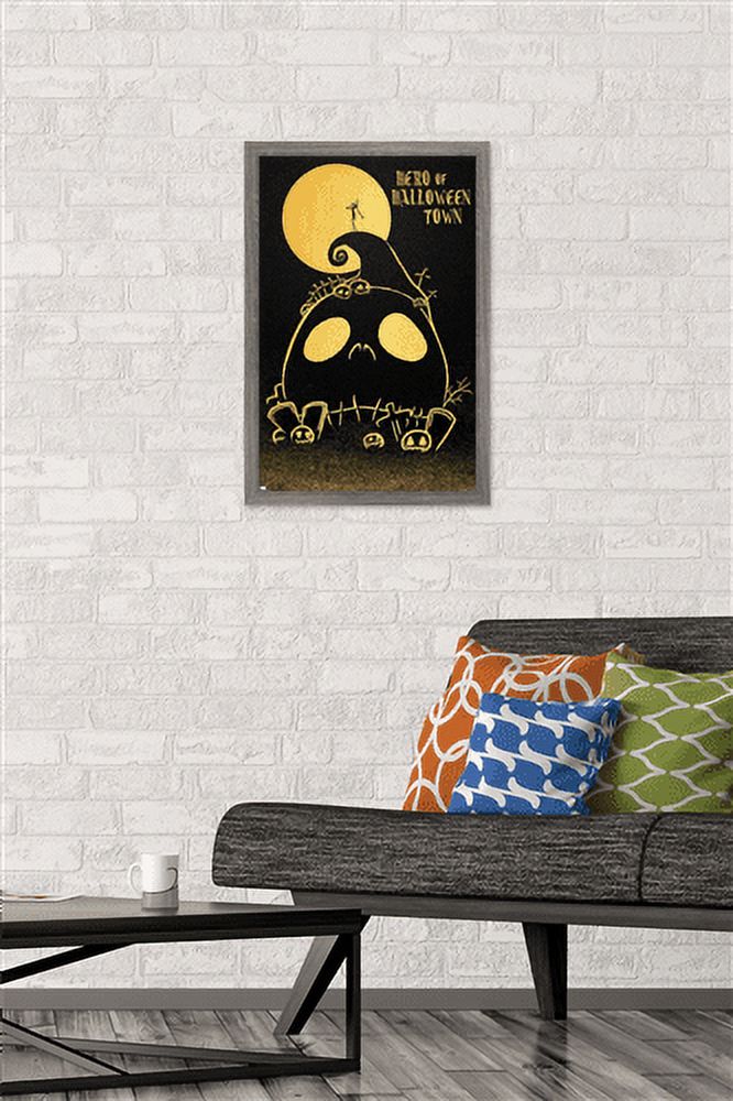 Disney Tim Burton's The Nightmare Before Christmas - Hero Wall Poster, 14.725" x 22.375", Framed