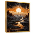 thumbnail image 2 of Designart "Bold Landscape with Orange Desert Sun IV" Architecture Framed Wall Art - Industrial Orange Solar Panels Hallway Framed Wall Art Decor, 2 of 6