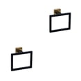 thumbnail image 1 of Matsuzay Juego de herrajes para baño, toallero, soporte de papel autoadhesivo, gancho multifunción para , accesorios de estilo moderno, negro Anillo de oro negro 2Conjunto, 1 of 6