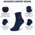 thumbnail image 2 of Comfello Diabetic Quarter Socks for Men & Women Non Binding Seamless Extra Wide Socks 6 Pairs, 2 of 7