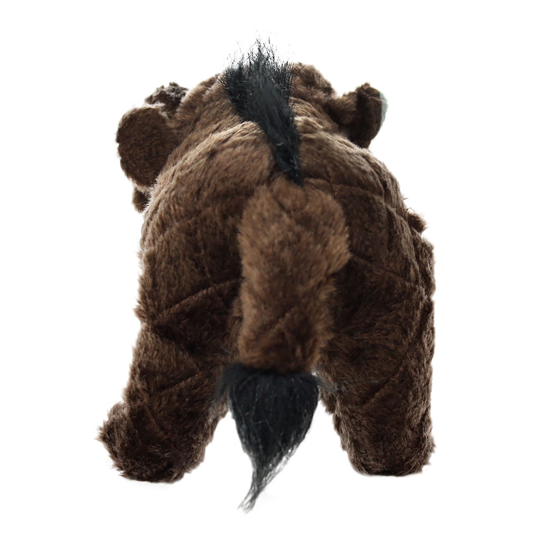 Mighty Safari Warthog Brown Durable Plush Squeaky Dog Toy