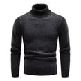 thumbnail image 4 of RYDCOT Men's Turtleneck Sweater Long Sleeve Cable Knit Sweater Casual Fall Winter Warm Twisted Pullover Sweaters Black, 4 of 6