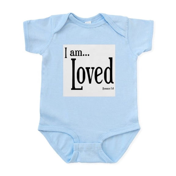 CafePress - I Am Loved Romans 5:8 Infant Bodysuit - Baby Light Bodysuit, Size Newborn - 24 Months