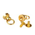 thumbnail image 1 of SHISUYAN 6 Sets 9MM Golden Brass Rivet Studs Screw Back Round Head Ring Accessary for Phone Shell, 1 of 8