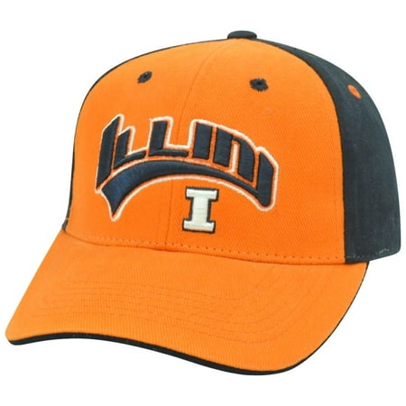 Two Tone Hat Cap - Illinois Fighting Illini NCAA Two Tone Arch Orange Adjustable Hat Cap