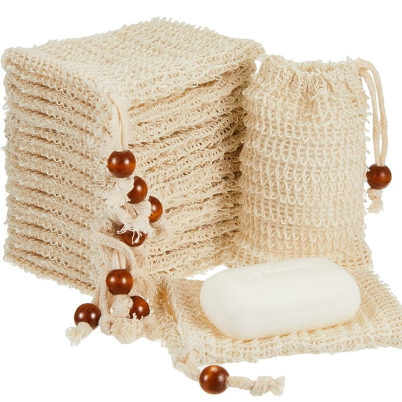 Bolsa para ahorrar jabón, jabón exfoliante de sisal, paquete de 40 unidades, Cunhill