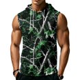 thumbnail image 2 of Men’s Sleeveless Hoodie Vest with Drawstring Hood and Front Pocket Casual Loose Fit Camouflage Print Athletic Top for Outdoor Activities, 2 of 7