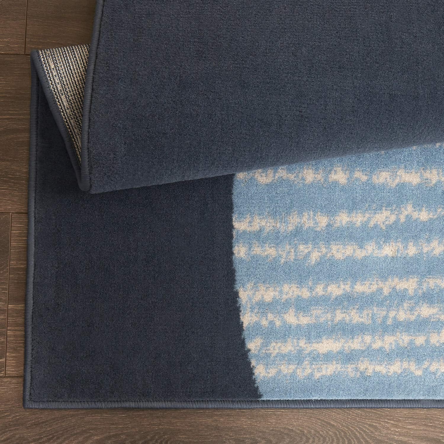 Blue Circles Modern 2x7 Area Rug Contemporary Runner Runner Carpet Rugs - Actual Size 1'9" x 7'2"