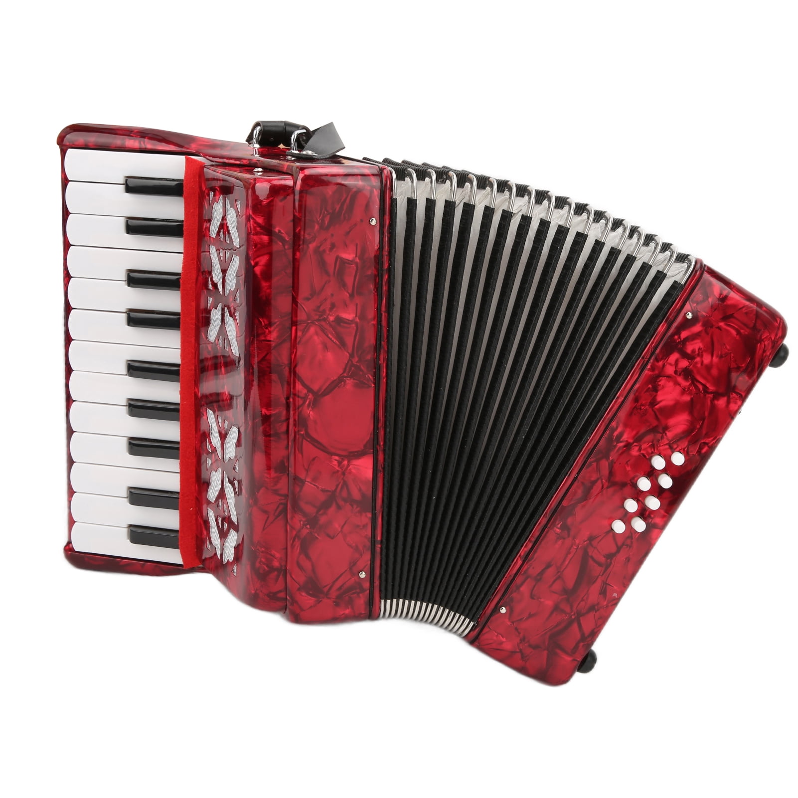 Mini Accordéon 10 Touches - Instrument Débutant, Cadeau Musical Éducatif Pour Enfants & Adultes (Rose Clair)