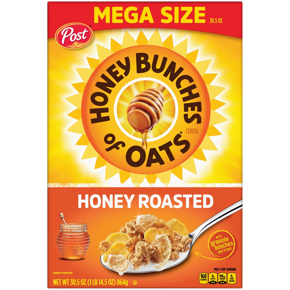 Honey Bunches of Oats Honey Roasted, Heart Healthy, Low Fat, made with