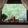 thumbnail image 4 of Zeckos Red Metal Vintage Pickup Truck Americana Bookends Décor, 4 of 7