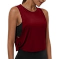 thumbnail image 7 of Workout Tank Tops Woman Large Armhole Crop Sleeveless Yoga Shirt Loose Side Twist Cutout Gym Tees Summer Sports Tanks, 7 of 7