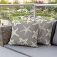 thumbnail image 2 of Outdoor Waterproof Pillow Covers Retro Abstract Starfish on Gray Decorative Throw Pillow Protectors,Pillowcase Cushion Cases for Patio Sofa Garden Couch,18x18in,Pack of 2, 2 of 14