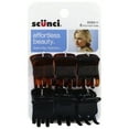 thumbnail image 1 of Scunci Effortless Beauty Everyday Fashion Mini Jaw Clips 6 ea (Pack of 3), 1 of 1