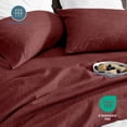 thumbnail image 5 of Bare Home Premium 1800 Collection 4-Piece Bed Sheet Set, California King, Heathered Rose, 5 of 8
