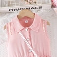 thumbnail image 5 of EnJoCho Girls Summer Dress Pearl Turn Down Collar Boho Beach Tank 𝖲undress Casual Smoc𝗄ed Tiere𝖽 Maxi Dresses 2-8 Years, 5 of 6