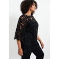 thumbnail image 3 of June & Vie Women's Plus Size Allover Lace Top, 3 of 6