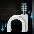 thumbnail image 2 of 100pcs Fixing Clamp PVC Pipe U Shape Circle Wall Clip Wire Management Cable Clips Line Buckle 14MM, 2 of 8