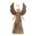 thumbnail image 2 of Benzara Wood Style Contemporary Angel with Halo, 18" H/9" H, 2 of 2