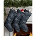 thumbnail image 3 of Christmas Stockings Dark Blue Gingerbread Pattern Personalized 3 Pcs 14.8 Inch, 3 of 5