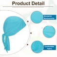 thumbnail image 3 of Uxcell Sweat Wicking Cap Skull Cap Football for Men Dew Rags, Sky Blue, 3 of 7
