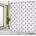 thumbnail image 4 of Ambesonne Fleur De Lis Shower Curtain, Abstract Antique Bloom, 69"Wx84"L, Dimgray, 4 of 4