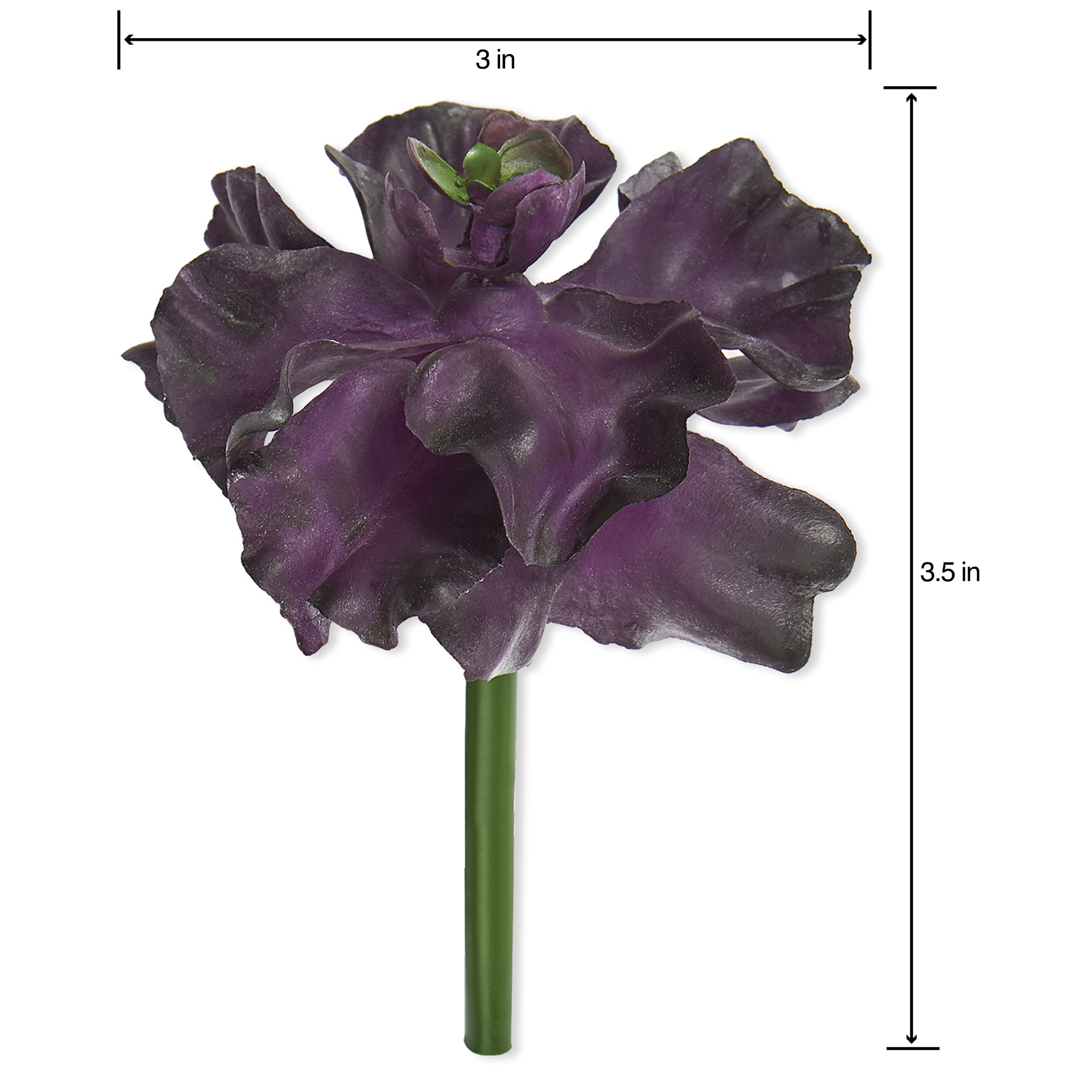 Mainstays Artificial Succulent Pick 3 inch x 3.5 inch Purple Ruffle