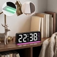 thumbnail image 4 of Hovilon LED Digital Alarm Clock, Large Character Desk Clock with Ambient Light, USB Powered Multifunctional Timepiece with Date Temperature Display, Minimalist Bedside Clock for Bedroom Office, Pink, 4 of 6