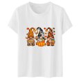 thumbnail image 4 of Women's Casual Pumpkin Print T Shirt Short Sleeve Crewneck Loose Fit Tee for Everyday, 4 of 6