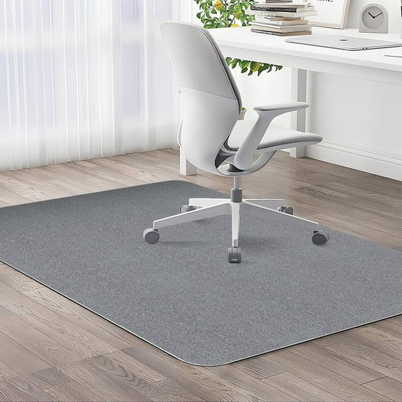 Office Chair Mat for Hardwood Floor, 48"x36" Computer Chair Rug, Under Desk Mat, Large Anti-Slip Floor Protector for Home Office, Light Grey