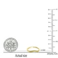 thumbnail image 2 of Dazzlingrock Collection Round Yellow Diamond Enhancer Wrap Guard Curved Style Stackable Wedding Band for Women (0.10 ctw, Color Yellow, Clarity I2-I3) in 18K Yellow Gold, Size 7, 2 of 3