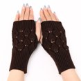 thumbnail image 1 of Guantes de invierno para mujer, guantes de punto sin dedos, guantes para pantalla táctil para escribir y conducir, 1 of 5